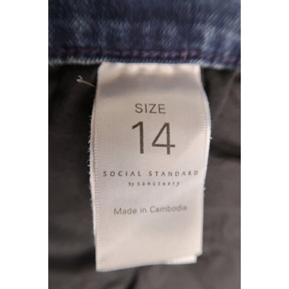 Social Standard by Sanctuary Jeans Denim Capri High Rise Blue Women's 14 EUC - Picture 12 of 12